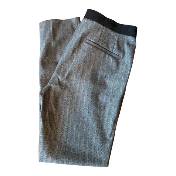 ZARA herringbone dress pants gray & black elastic waistband at back size medium - Picture 1 of 10